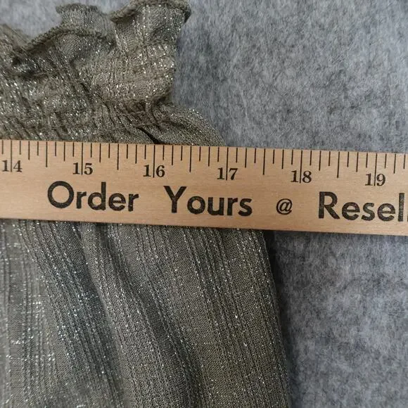 Anthropologie Top Womens Extra Large Amadi Tank Shimmer Metallic - Picture 8 of 10